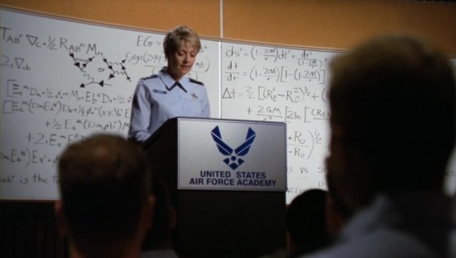 queerandnerdy:OH MY FUCKING GOD. Carter. In her dress blues. Talking science. I am so fucking jealou