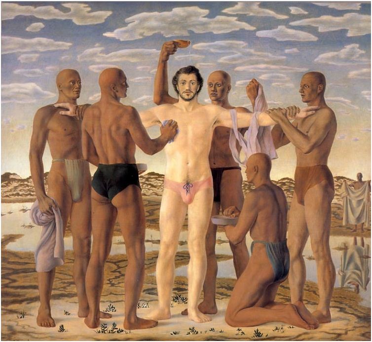 thecabinet:  Jared French, Washing the white blood from Daniel Bloom (1939) 
