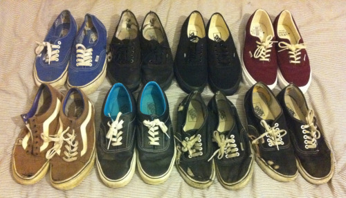 maxkdesign:Some of my Vans - Oh I love you Vans.This shitty Photo of some shoes I love, will be rebl