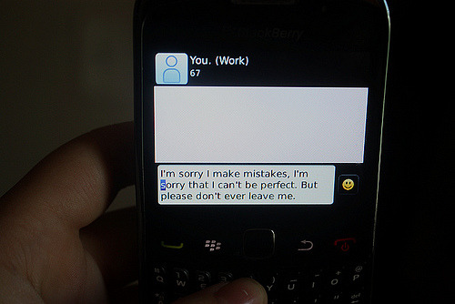my phone & the text message I wish I would send.