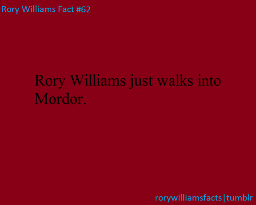 rorywilliamsfacts:  Submitted by angelshavethepolicebox.  Who’s gonna stop him?