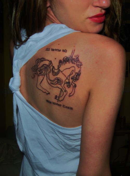 fuckyeahtattoos:taken the day it was done. it’s the cover of Catcher in the Rye, the book i read whi