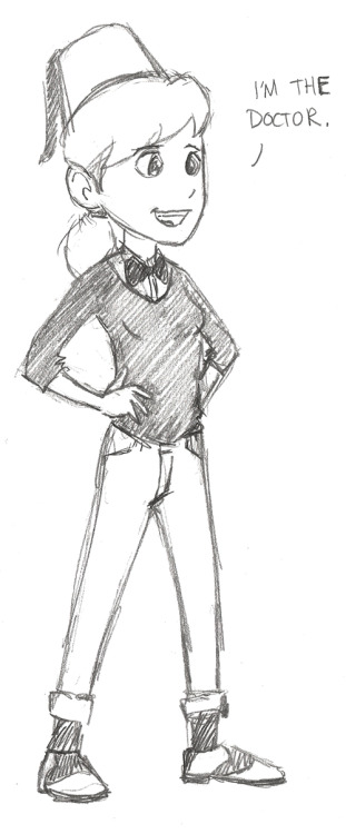 ihateskrennmz:  The Twelfth Doctor This was how I decided to dress Doctor!Brittany. 