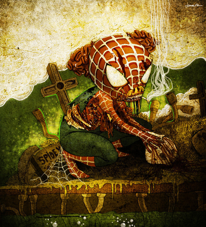 shagyano:  zombie spidey (by berkozturk) 