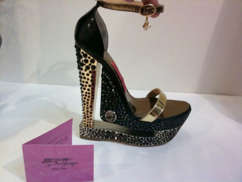 Massimo Dogana Tiffany Crystal Cutout wedge sandals