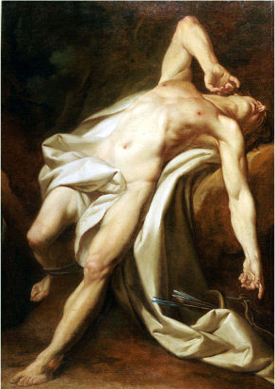 malebeautyinart:  100artistsbook:  Nicolas-Guy Brenet, Saint Sebastian, 18th century