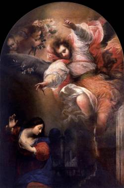 necspenecmetu:  Sebastiano Mazzoni, Annunciation,