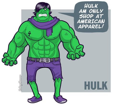bangarang-bro:fivethumbsdown:If Superheroes Were Hipsters. via CollegeHumorThey made an animation of