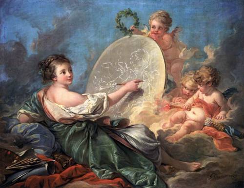 artmagnifique:FRANÇOIS BOUCHER. Allegory of Painting, 1765, oil on canvas. Rococo.