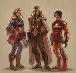 chonklatime:  dogburgers:  seducing:  /POPS BONER  omg  What is this I see?  A genderbent version of superheroes that doesn’t include overtly sexual poses and drastically reduced amounts of clothing, particularly for characters who are not characterized