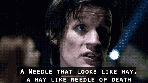 catchthatgoldensnitch:River- A needle in a haystackThe Doctor- A needle that looks like hay. A hay l