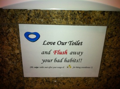 They love their toilets in Asia and not your bad habits.