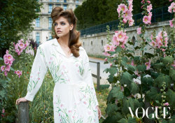 vogueaustralia:  In the Mode, Vogue Australia Spetember 2011. Barbara Palvin wears Miu Miu embroidered dress. Check out the behind-the-scenes video from the Paris Shoot. Image by Eric Guillemain 
