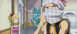 Natsu dando uma de ninja. Acho que seria