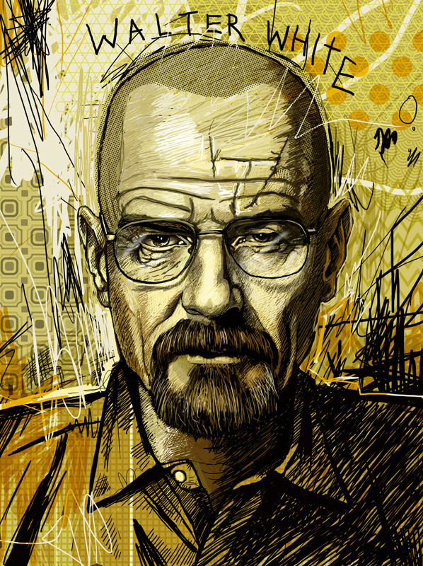 assorted-goodness:  Portrait of Walter White by Dustin Parker. 