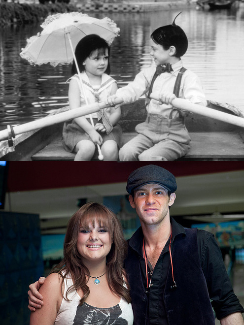 dianedearest:  emzzz:   I got curious and started looking up pictures of the cast of Little Rascals (1994) to see what they looked like as adults and found this super cute pic of Brittany Ashton Holmes (Darla) & Bug Hall (Alfalfa)!!!   Whaaaat. Crazy.