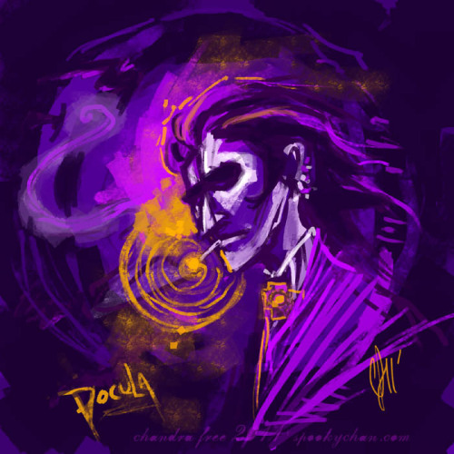 music-addict999:spookychan:DOCULA. Photoshop. Chandra Free.23 minute warm up drawing. Experimenting 