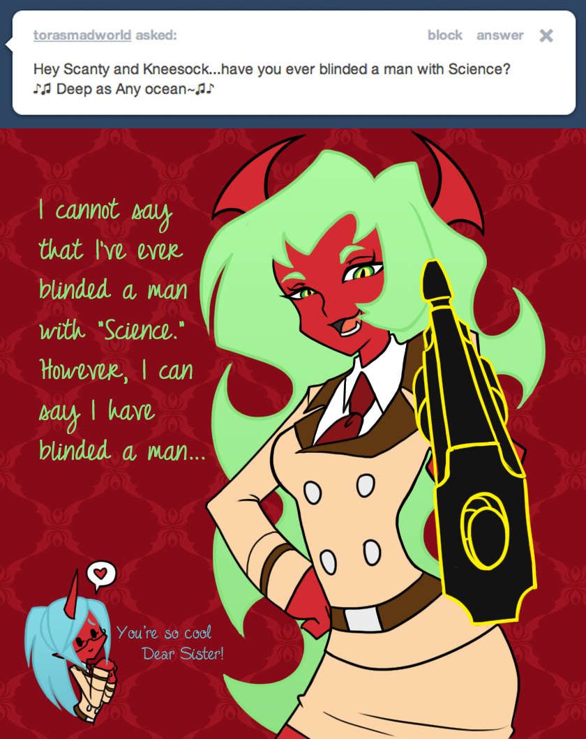 Ask The Demon Sisters, Scanty & Kneesocks