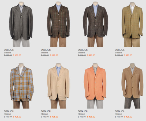 It’s on sale: Boglioli at Yoox – If you’ve got $200-$250 and have been looking for an Italian summer unconstructed blazer, then I’d head on over to Yoox and check out their summer closeout sale. Pretty big selection with a lot of sizes left in a...