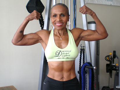 fitinheels:Ernestine Shepherd at 74 years old. It’s never too late to become what you might have been. 