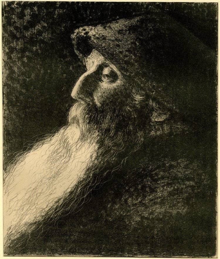 centuriespast:  Portrait of Camille Pissarro Print made by Bernard Klene 1900 The
