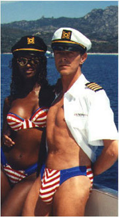 viviandemilo:  David Bowie and Iman. Those bathing suits are out of control. 