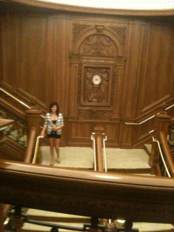 Me on the grand staircase of the Titanic