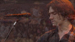 sunrisingandsunsetting:  somekindofcode:  bluebluesea:  Bright Eyes. Lollapalooza 2011. (Screen cap from the live stream.)  THIS. (Thank you)  Wow.