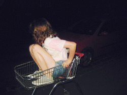 loveburninginmyheart:  Haha I remember Alexa pushing me in the dollar general cart to my house :)  I want another sleepover~  aw i remember that (: