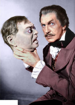 Hypnogoria:  Vincent Price With The Head Of Peter Lorre From Tales Of Terror (1962)