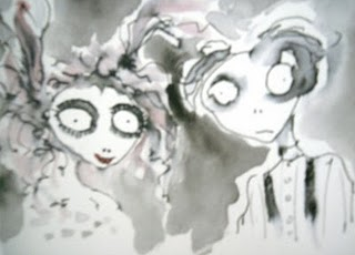 fuckyeahtimburton:  “After Helena Bonham Carter earned the part of Mrs. Lovett in Sweeney Todd, Tim Burton came into her kitchen with an old scrap of paper. “I found this original drawing from 20 years ago,” he said. “It looks like you and Johnny.