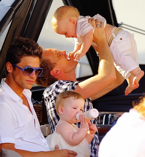 Neil Patrick Harris, David Burtka, Gideon, & Harper (August 4)