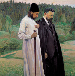 peira:  Mikhail Nesterov:  Philosophers Pavel Florensky and Sergei Bulgakov (1917) 