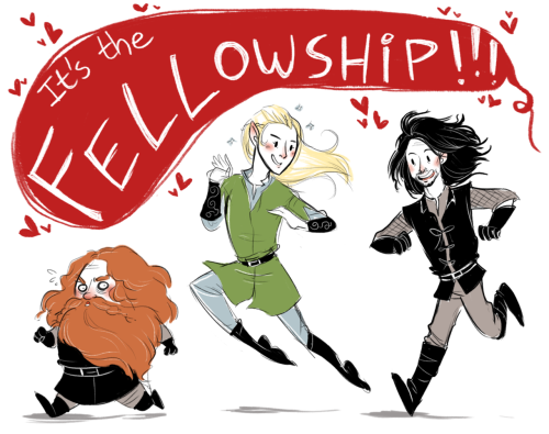 morehandclaps:gingerhaze answered: all the peoples of middle earth flocking after aragorn with lov