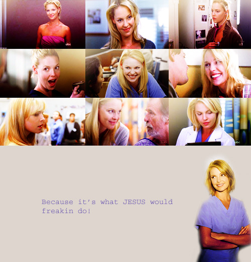 TEN DAYS OF TV - 07 favorite charactersIsobel “Izzie” Stevens . played by Katie Heigl (G