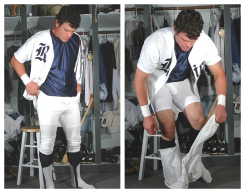 stevanm:  Baseball player undressing 2 Love those stirrups! 