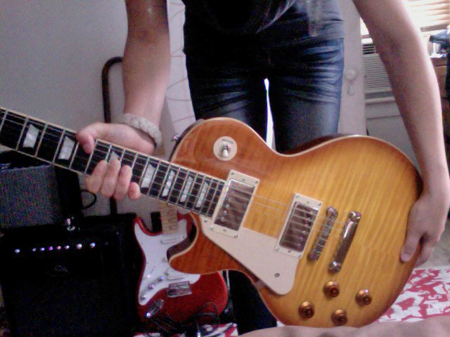 textbooknarcissism:  Welcoming the new addition to my family.  future rock star