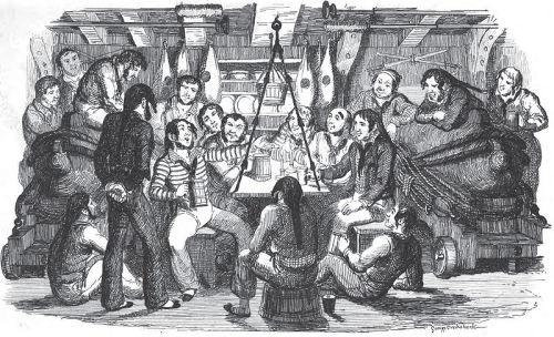 vandrare:19th century sailors singing fo'c’s'le songs while off duty.