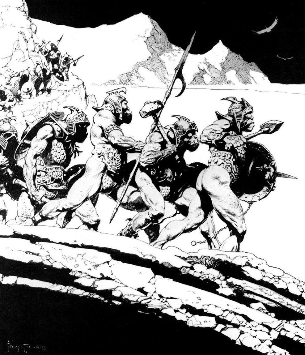 demonicrevolution:  frazetta:  More Frazetta Lord of the Rings, this time, Orcs.