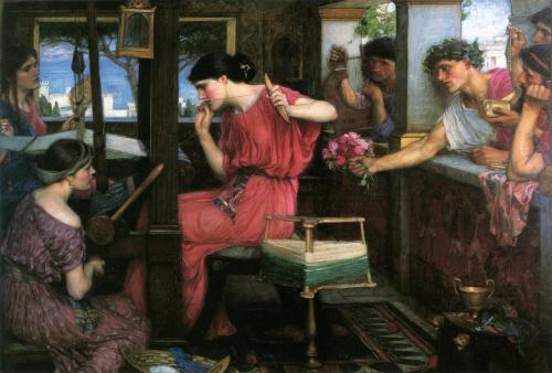 zijperspace: &lsquo;Penelope and the Suitors&rsquo; - John William Waterhouse.