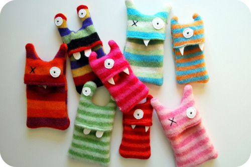 MONSTER iPOD Cozies from Kids&rsquo; Crafternoon: Sewing by Kathreen Ricketson. Found at Craftzine h