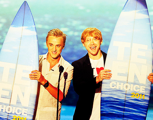 ronandhermionesource:  Tom and Rupert @ TCA 2011 