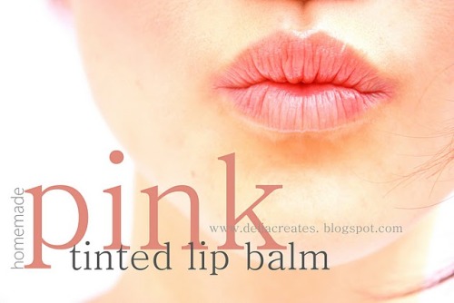 Pink Tinted Lip Balm using Beeswax. From Delia Creates here. The most complete, instructional tutori