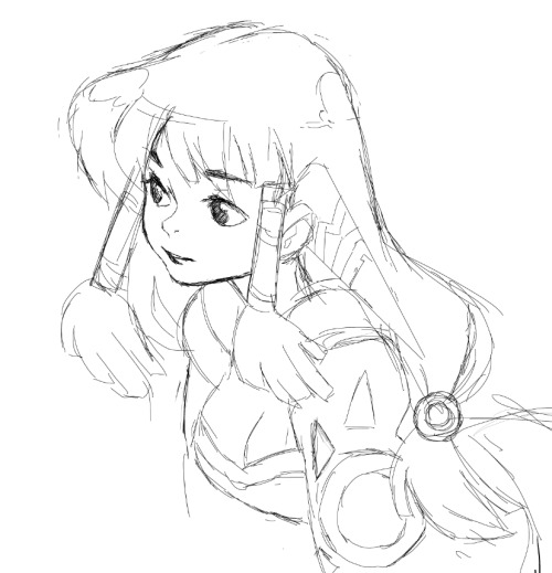 pyawakit:sketch feena from grandia the other day.