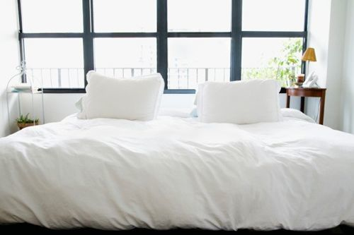 You can never go wrong with white sheets. 