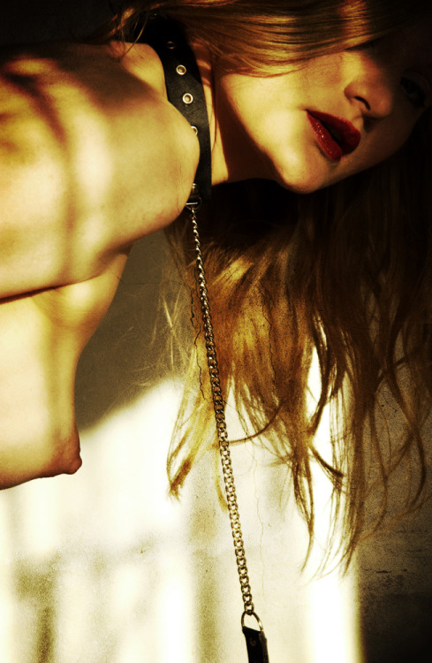 pleasurepet: Her freckles, her hair, her skin, her lips, her collar. She is perfect. Dom (via imgTum