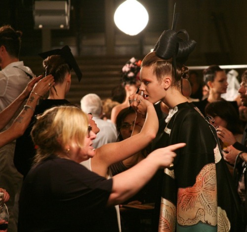 itscouture:Backstage at Armani Prive Fall 2011 Couture 