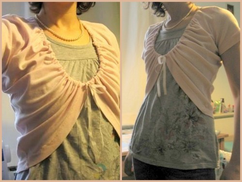 truebluemeandyou: Jane Austen-ish Shrug Altered T Shirt. Originally posted August 8th. DIY T Shirt S