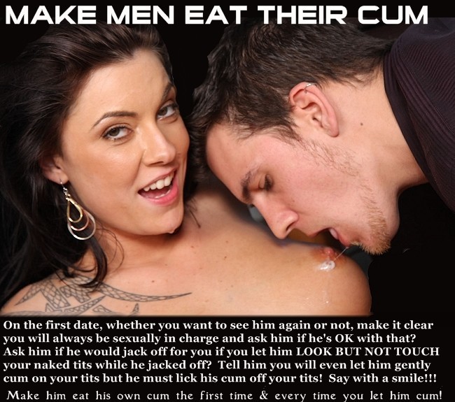 Boy eats his own cum