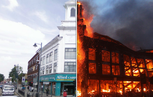shhplease:  Tottenham’s main shopping area, before and after London riots, from the guardian. 